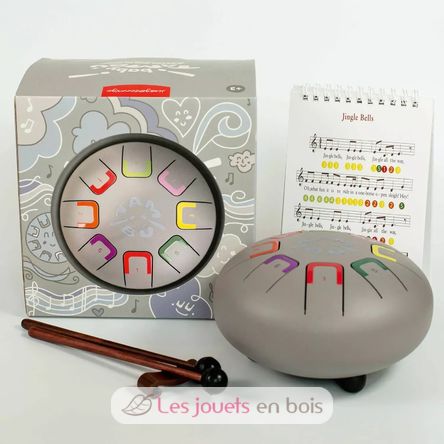Tongue Drum 8 notes gris clair JCTMB06G Tambú 4