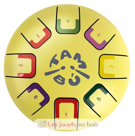 Tongue Drum 8 notes jaune JCTMB06Y Tambú 1