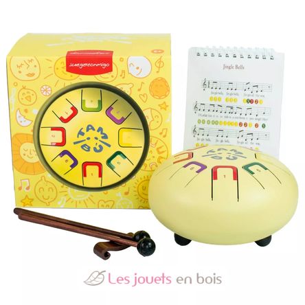 Tongue Drum 8 notes jaune JCTMB06Y Tambú 5