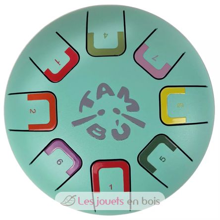 Tongue Drum 8 notes turquoise JCTMB06T Tambú 1