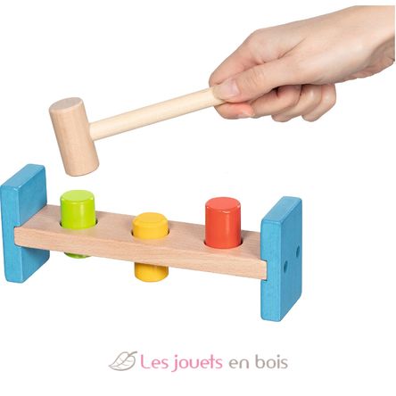 Banc à marteler avec 3 bâtons GK58319 Goki 2