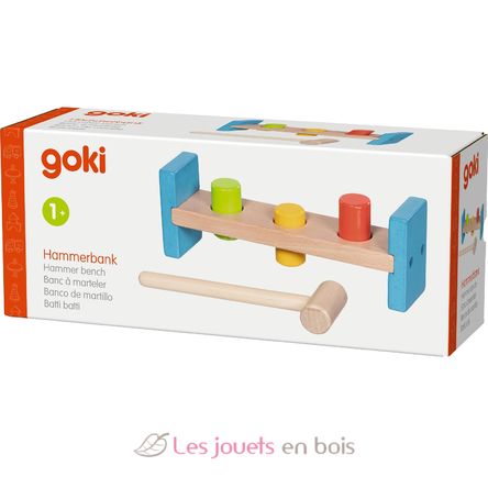 Banc à marteler avec 3 bâtons GK58319 Goki 3