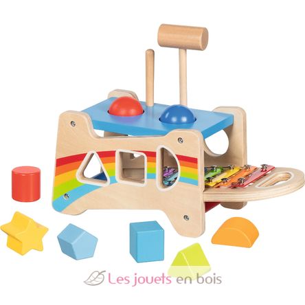 Banc à marteler et encastrer avec xylophone GK58304 Goki 4