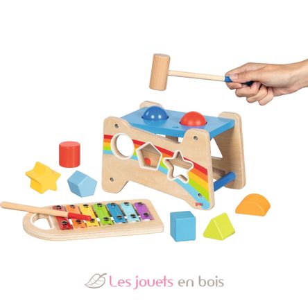 Banc à marteler et encastrer avec xylophone GK58304 Goki 8