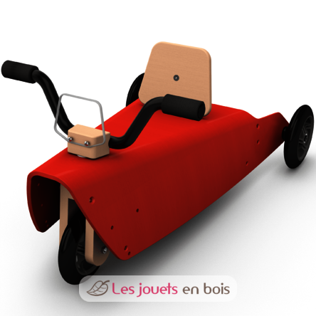 Bascule et Porteur Moto 4 en 1 Rouge CDV-BPMO-40-RG Chou Du Volant 2