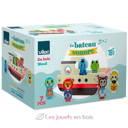 Le bateau sonore des animaux V7643 Vilac 6