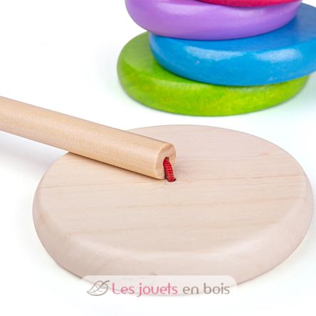 Jeu à empiler arc-en-ciel BJ-BB098 Bigjigs Toys 8