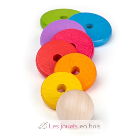 Jeu à empiler arc-en-ciel BJ-BB098 Bigjigs Toys 9