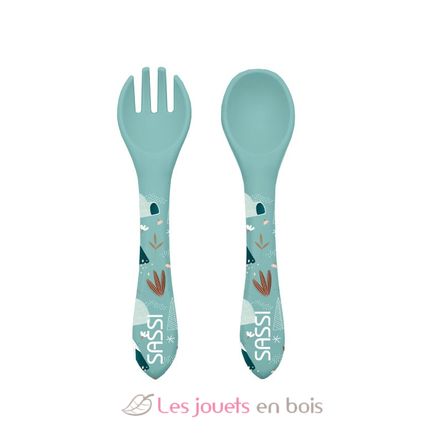 Couverts en silicone Munchy l'ours SJ-SI1754 Sassi Junior 1