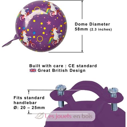 Sonnette Vélo Licorne BELLUN-S Kiddimoto 2