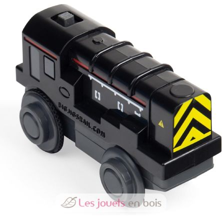 Locomotive de manœuvre noire à pile BJT311 Bigjigs Toys 1