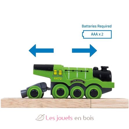 Locomotive à piles Flying Scotsman verte BJT306 Bigjigs Toys 3