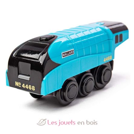 Locomotive à piles Mallard bleue BJT308 Bigjigs Toys 2