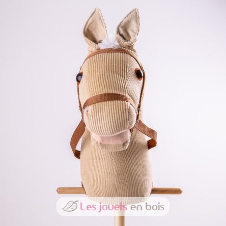 Cheval à bâton en bois blanc  Chez les enfants, jeu jouet éthique