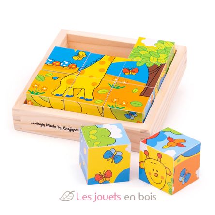 Puzzle cube Safari BJ512 Bigjigs Toys 1