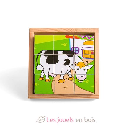 Puzzle cube Animaux BJ536 Bigjigs Toys 2