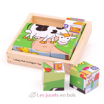 Puzzle cube Animaux BJ536 Bigjigs Toys 1