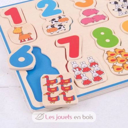 Puzzle association chiffres et couleurs BJ549 Bigjigs Toys 3