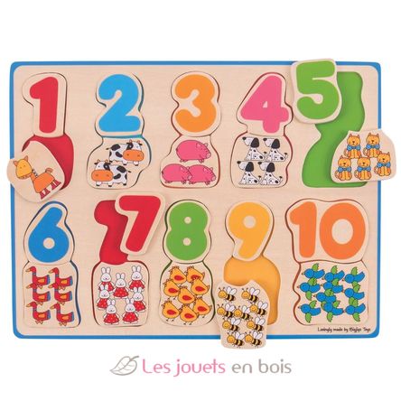 Puzzle association chiffres et couleurs BJ549 Bigjigs Toys 2