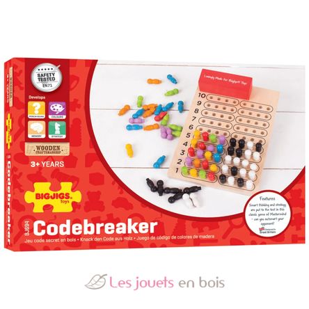 Jeu code secret en bois BJ694 Bigjigs Toys 3