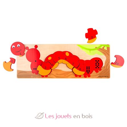 Puzzle des chiffres Chenille BJ745 Bigjigs Toys 2