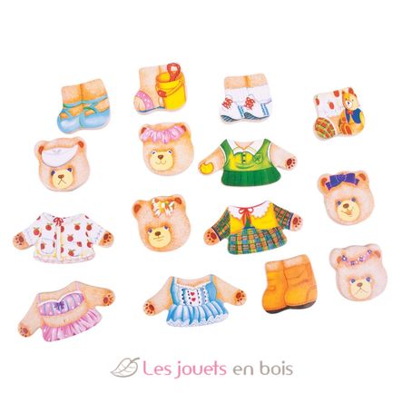 Famille ours à habiller en bois BJ766 Bigjigs Toys 8