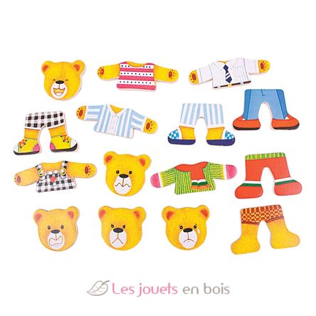 Famille ours à habiller en bois BJ766 Bigjigs Toys 7