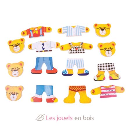 Famille ours à habiller en bois BJ766 Bigjigs Toys 6