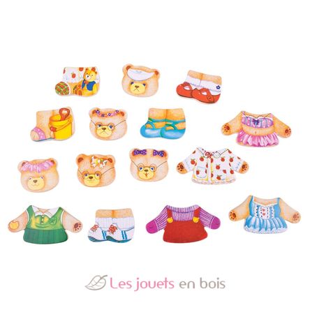 Famille ours à habiller en bois BJ766 Bigjigs Toys 5