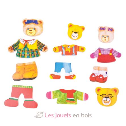 Famille ours à habiller en bois BJ766 Bigjigs Toys 2