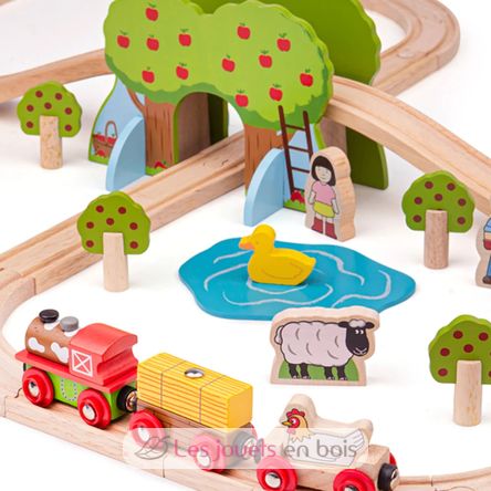 Circuit de train Ferme BJT036 Bigjigs Toys 4