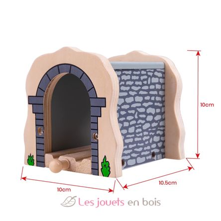 Tunnel de pierres grises en bois BJT120 Bigjigs Toys 4