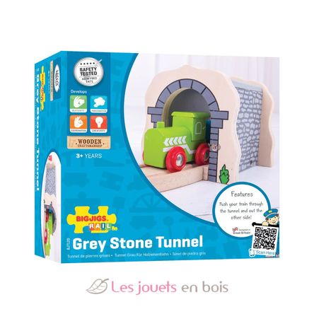 Tunnel de pierres grises en bois BJT120 Bigjigs Toys 5