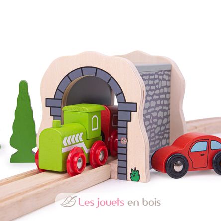 Tunnel de pierres grises en bois BJT120 Bigjigs Toys 2