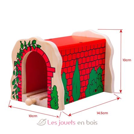 Tunnel de briques rouges en bois BJT135 Bigjigs Toys 2