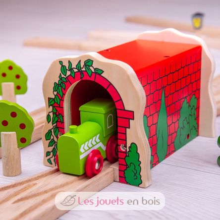 Tunnel de briques rouges en bois BJT135 Bigjigs Toys 7