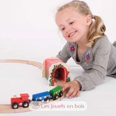 Tunnel de briques rouges en bois BJT135 Bigjigs Toys 6