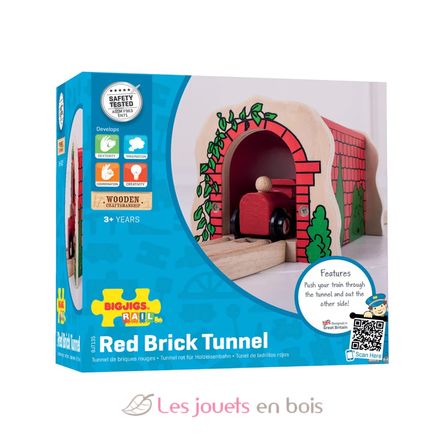 Tunnel de briques rouges en bois BJT135 Bigjigs Toys 3