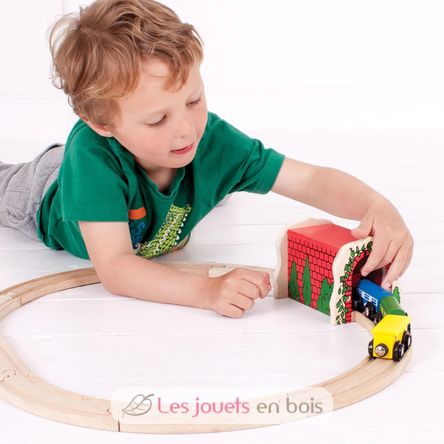 Tunnel de briques rouges en bois BJT135 Bigjigs Toys 8