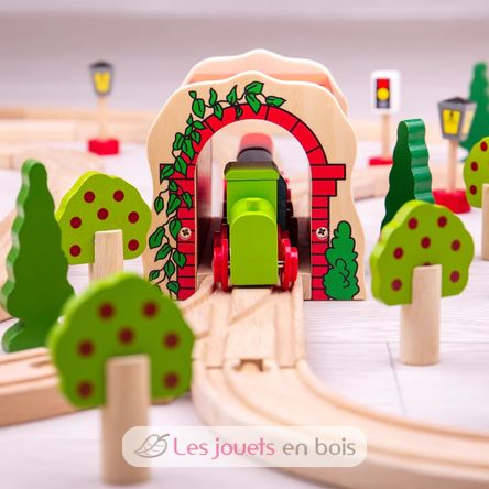 Tunnel de briques rouges en bois BJT135 Bigjigs Toys 10
