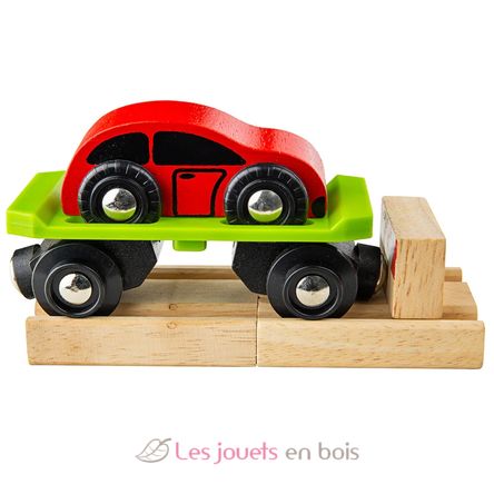 Wagon pour le transport de voiture BJT442 Bigjigs Toys 1