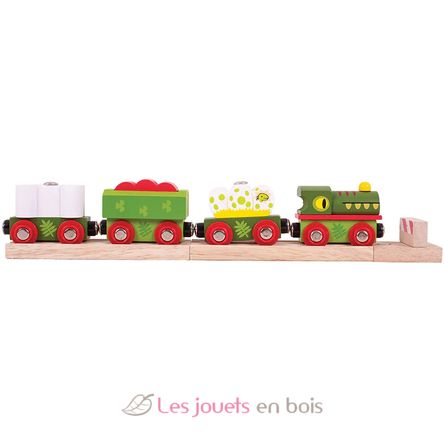 Train en bois Dinosaure BJT465 Bigjigs Toys 1