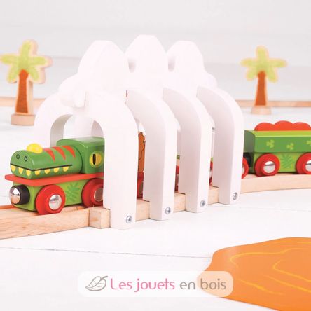 Train en bois Dinosaure BJT465 Bigjigs Toys 4