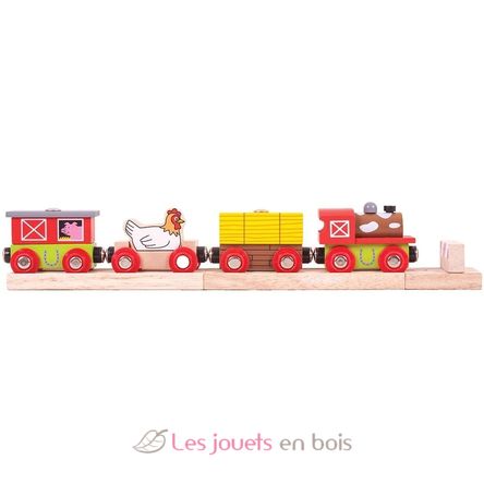 Train en bois Ferme BJT466 Bigjigs Toys 1