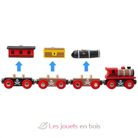 Train en bois Pirates BJT473 Bigjigs Toys 2