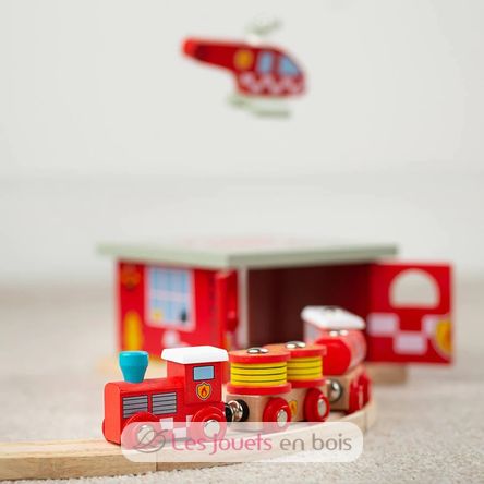 Train en bois Secours Incendie BJT474 Bigjigs Toys 5