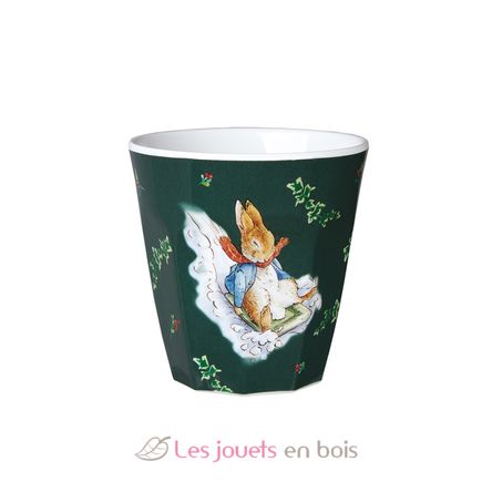 Gobelet Pierre Lapin Noël vert PJ-BP714N Petit Jour 1