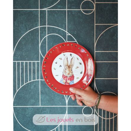 Assiette Pierre Lapin Noël rouge 20 cm PJ-BP924N Petit Jour 3