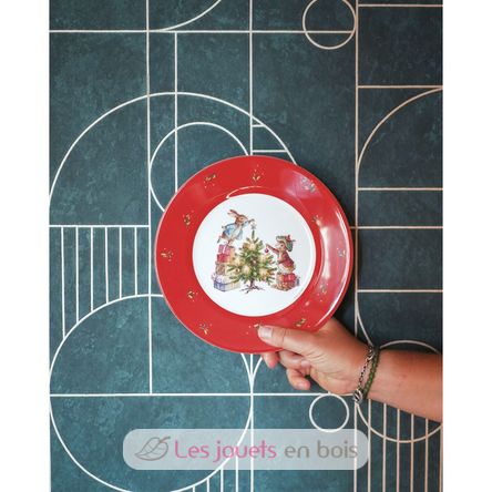 Assiette Pierre Lapin Noël avec Jeannot 20 cm PJ-BP925N Petit Jour 2