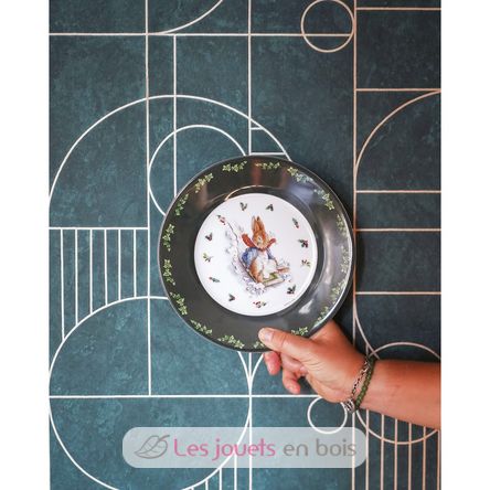 Assiette Pierre Lapin Noël verte 20 cm PJ-BP926N Petit Jour 2